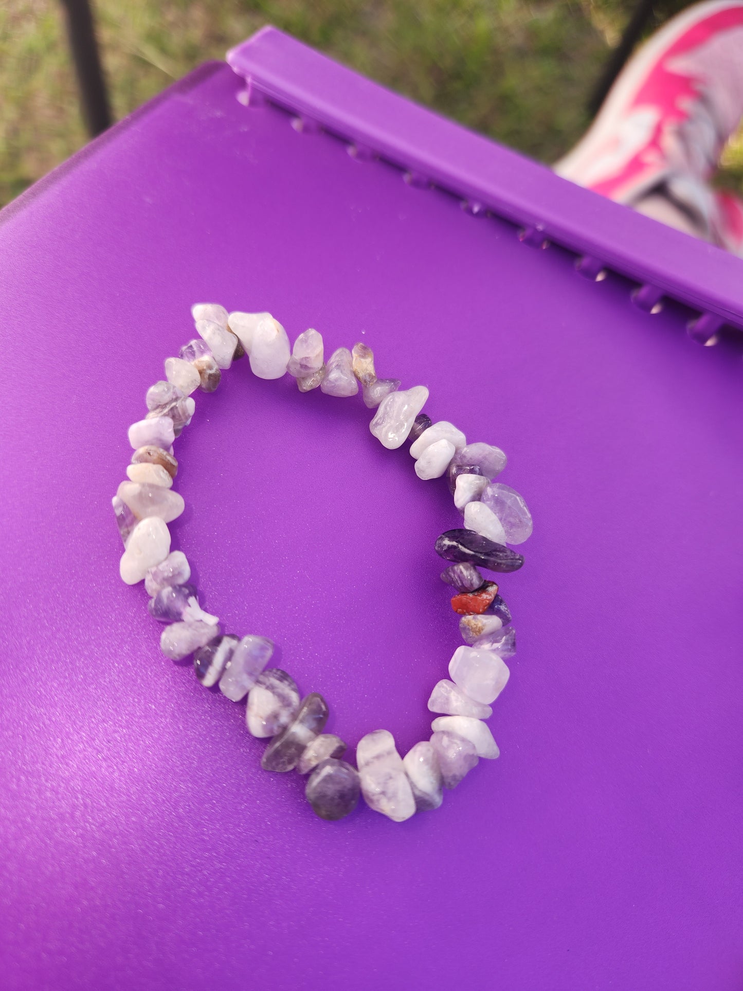 Crystal chip bracelets
