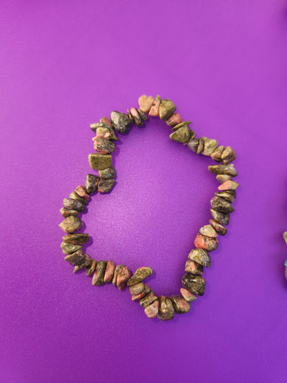 Crystal chip bracelets